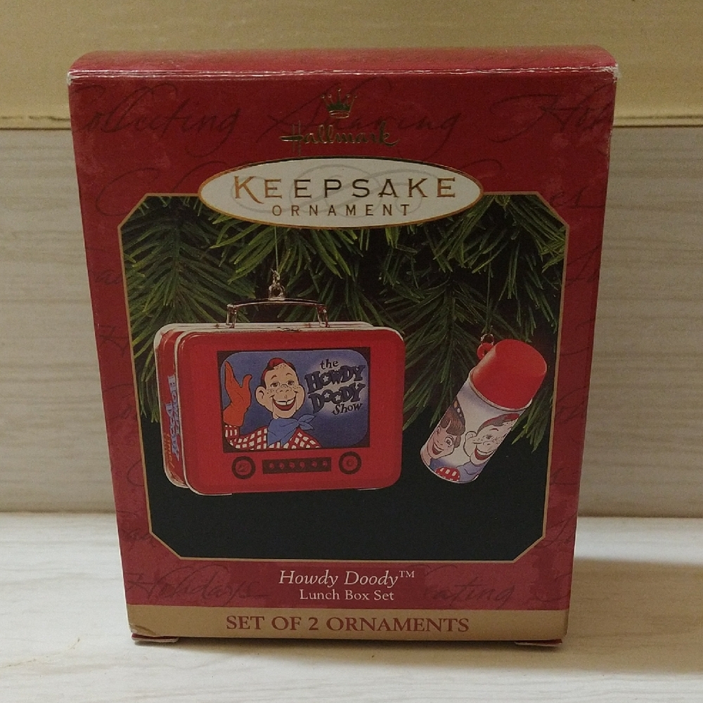 Vintage 1999 Howdy Doody Lunch Box Set (Of 2 Ornaments)